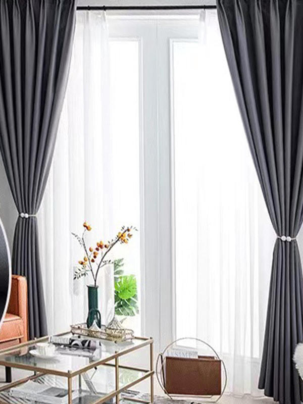 MuNiHei-Silk touch-Polyester fiber high-precision Modern simplicity curtain fabric